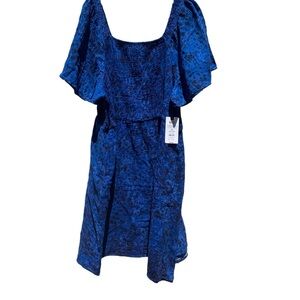 NWT Terra & Sky 3X dress feminine classic minimalist office casual wear ocean